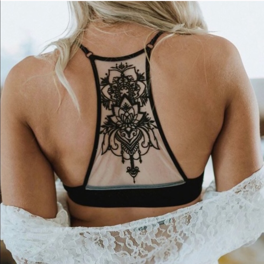 Tattoo Mesh Bralette